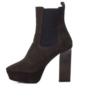 Saint Laurent Vika 95 Chelsea Boot Haunting Green size 37.5 suede soho